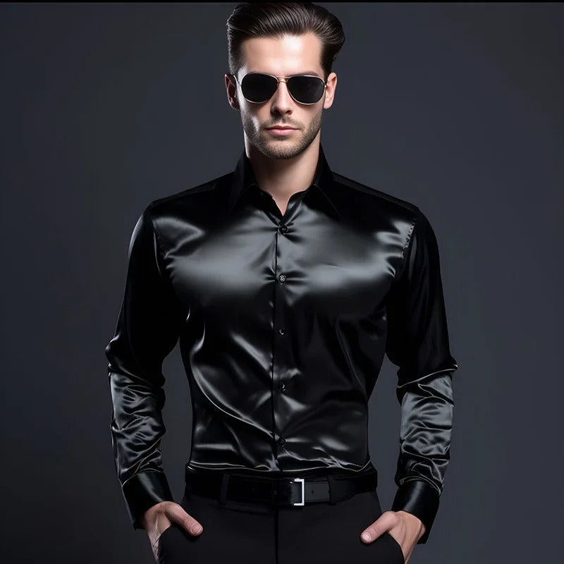 Franjo – Elegantes Satinhemd für Herren, Bild 1