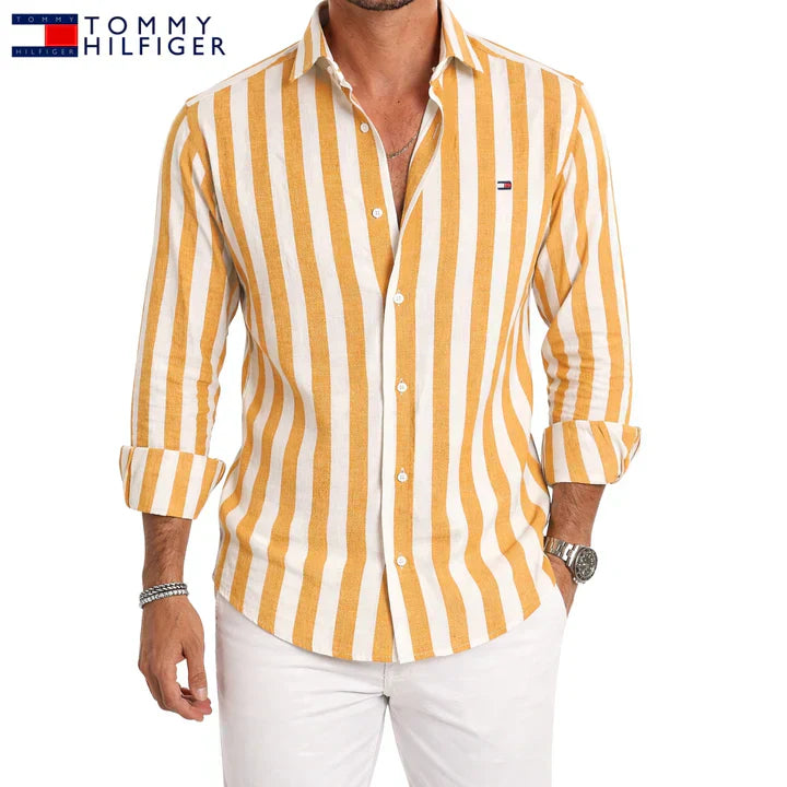 TՕⅯⅯҮ ᎻⅠᏞϜⅠᏀᎬᏒ - Hochwertiges gestreiftes Freizeithemd