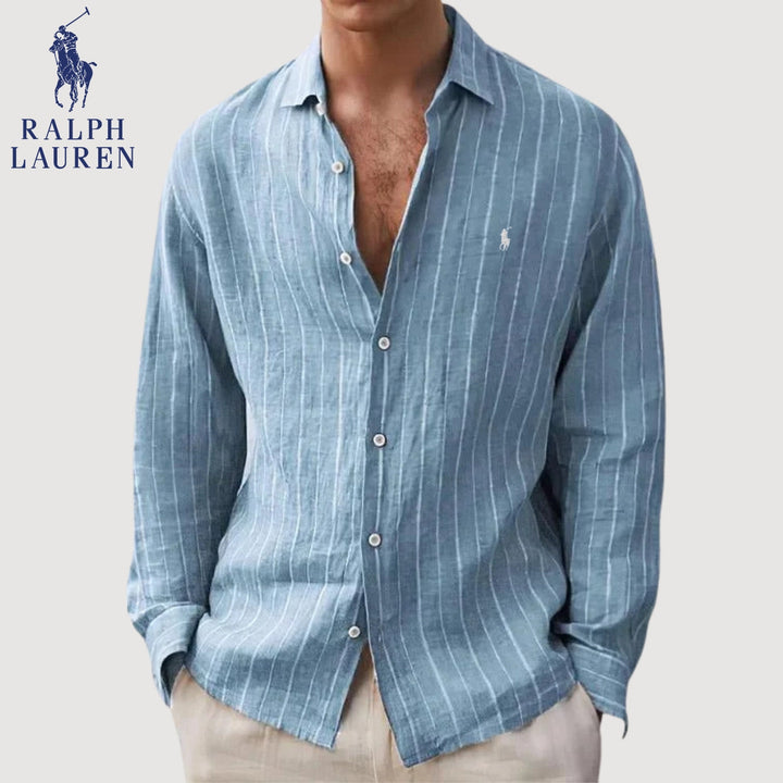 ᏒᎪᏞᏢᎻ ᏞᎪՍᏒЕΝ – Gestreiftes Casual-Hemd mit Knöpfen