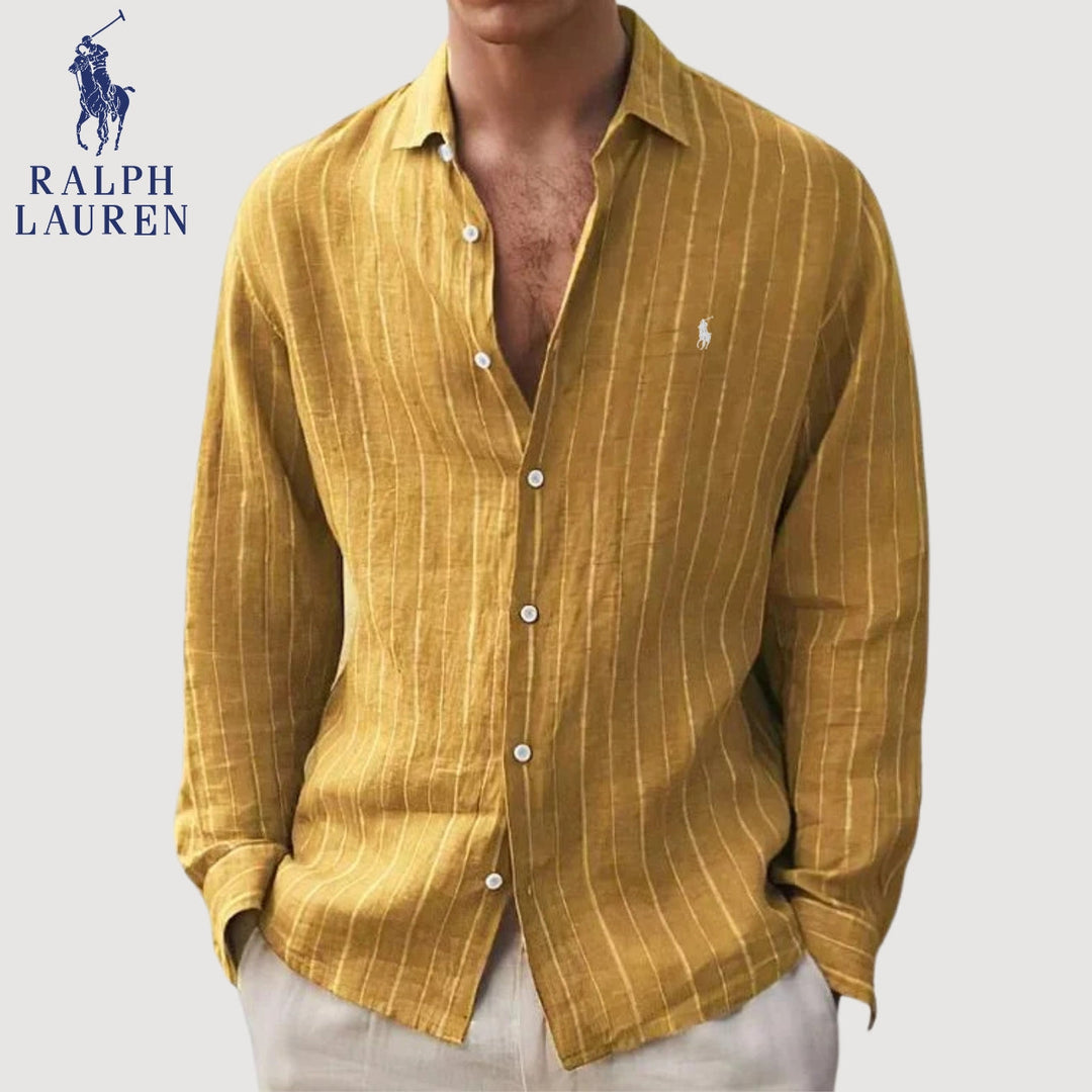 ᏒᎪᏞᏢᎻ ᏞᎪՍᏒЕΝ – Gestreiftes Casual-Hemd mit Knöpfen