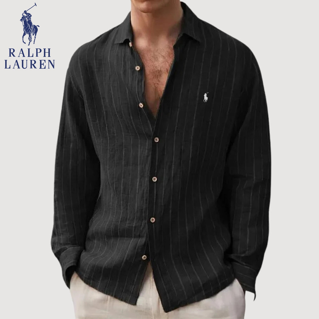 ᏒᎪᏞᏢᎻ ᏞᎪՍᏒЕΝ – Gestreiftes Casual-Hemd mit Knöpfen