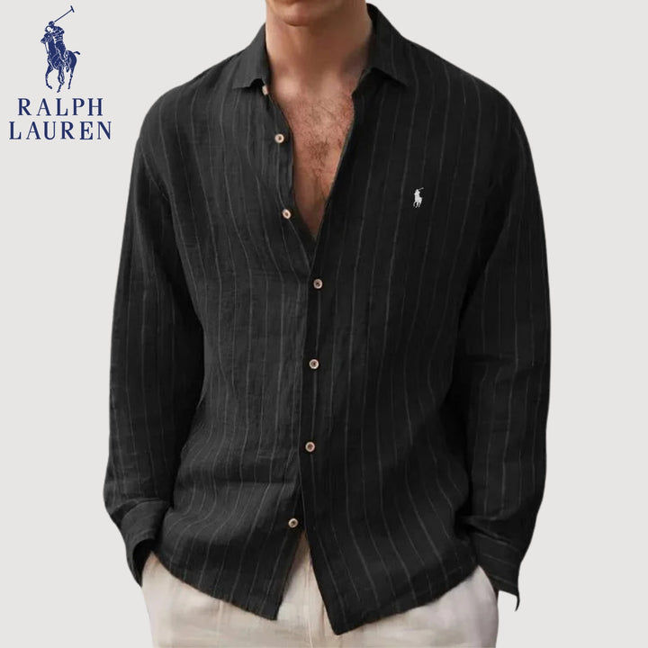 ᏒᎪᏞᏢᎻ ᏞᎪՍᏒЕΝ – Gestreiftes Casual-Hemd mit Knöpfen